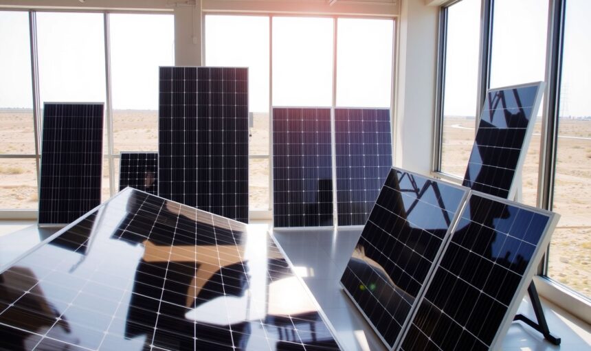 {"prompt":"A professional solar panel dealer showroom located in Bhuj, featuring a modern display of high-efficiency solar panels under bright natural daylight. The setting is a clean, organized space with panels neatly arranged against a backdrop of Bhuj's arid, sunlit landscape visible through large windows. Warm sunlight floods the room, highlighting the sleek design and quality of the solar technology, creating an inviting and trustworthy atmosphere for customers seeking sustainable energy solutions.nnTrusted Solar Panel Dealer in Bhuj","originalPrompt":"Trusted Solar Panel Dealer in Bhuj","width":1704,"height":960,"seed":988450,"model":"flux","enhance":true,"nologo":true,"negative_prompt":"worst quality, blurry","nofeed":false,"safe":true,"quality":"medium","image":[],"isMature":false,"isChild":false}